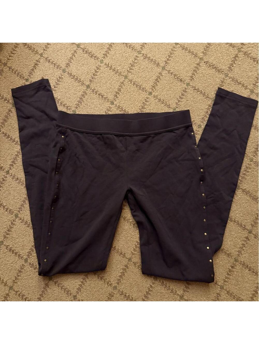 Marc by Marc Jacobs Black leggings w stud detail down the side NWOT XS
